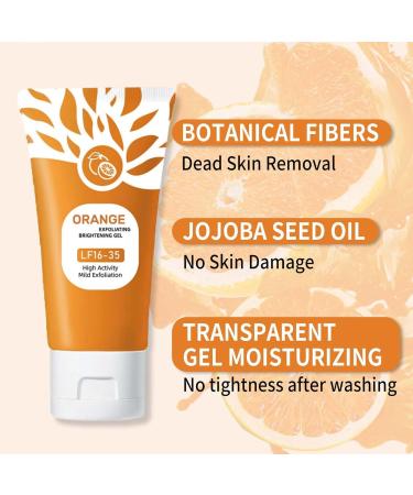 Orange Exfoliant Gel gel exfoliant Aux D'Orange Gel Peeling Bio Visage Et Corps Exfoliant Visage Hydratant Nettoyant En Profondeur Pour Tous Types De Peau (1pc 50g) 1pc 50 g (Lot de 1) - Buy Online on GoSupps.com