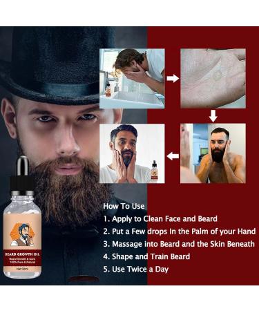 Let Bear Oil Grow - Natural Beard Oil for Men | 30ml Growth & Moisture Cream for a Stronger Thicker Beard - Buy Online on GoSupps.com
