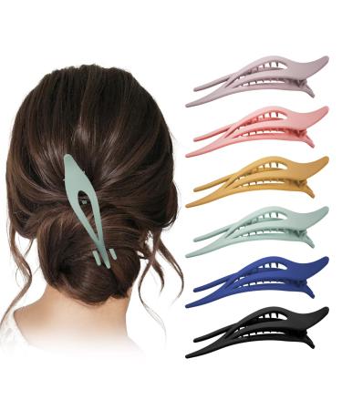 SIFLIF 4 Pack Dovetail duckbill Hair Clip Claw for Women Thin Thick Curly Hair Jaw Clips For Hair Hair Clups Strong Hold Big Hair Claw Fun Claw Clips. multi-color-1