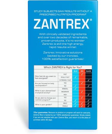 Zantrex Blue - Weight Loss Supplement Pills - Weight Loss Pills - Weightloss Pills - Dietary Supplements for Weight Loss - Lose Weight Supplement - Energy and Weight Loss Pills - 84 Count - Buy Online on GoSupps.com