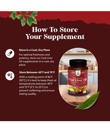 Natures Craft Icelandic Cod Liver Oil Softgels Wild Caught EPA DHA Omega3 Fish Oil 1000mg per serving D3 & A for Heart Joint Brain and Immune Support - 180 Softgels - Buy Online on GoSupps.com