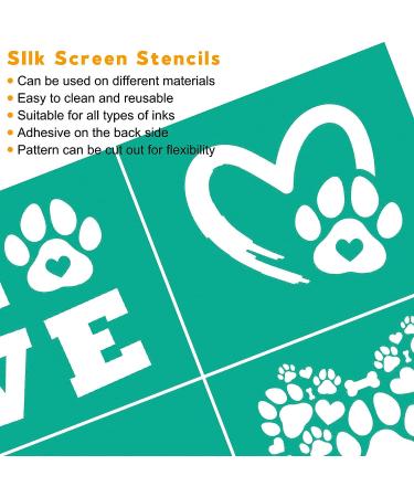 BOOLOOEN Silk Screen Stencil - Self-Adhesive Transfer Stencil for DIY Home Decor - Reusable Washable Mesh Stencil - 8.5x11inch - Valentine's Day Love Theme - Buy Online on GoSupps.com