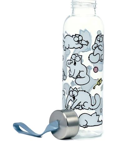 Puckator BOT165 Simon's Cat 2021 Reusable Unbreakable Plastic Water Bottle with Metal Lid 500ML - Buy Online on GoSupps.com
