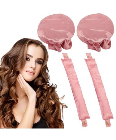 KEYRI 2PCS Heatless Hair Curler Heatless Curling Set Heatless Curlers Headband with Hairnet No Heat Hair Curlers for Long/Medium Hair Sleeping Overnight Lazy Curlers DIY Hair Styling Tools (Pink) - Buy Online on GoSupps.com