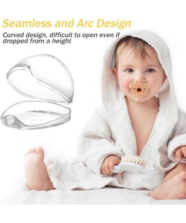 6PCS Transparent Pacifier Holder Case - Easy Clean Baby Pacifier Accessories - Slope Hole Design - Essential Pacifier Cover - Buy Online on GoSupps.com