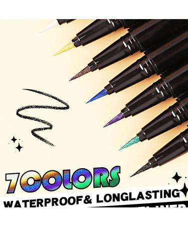 Glitter Liquid Eye Liner | Eye Shadow Pencil Pearl Eye Liner Kit | Colorful Eye Shadow Pencil Eyebrow Pen Highly Pigmented Longer-Lasting Colorful Eye Liner - Buy Online on GoSupps.com