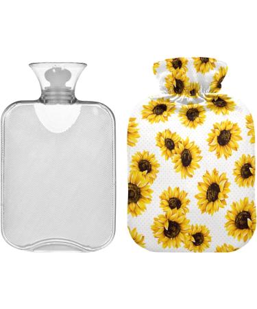 Sunflower Heat Bottle | Vintage Flower Pattern | 1L Hot Water Bottle for Pain Relief | Ideal for Kids & Adults - Buy Online on GoSupps.com