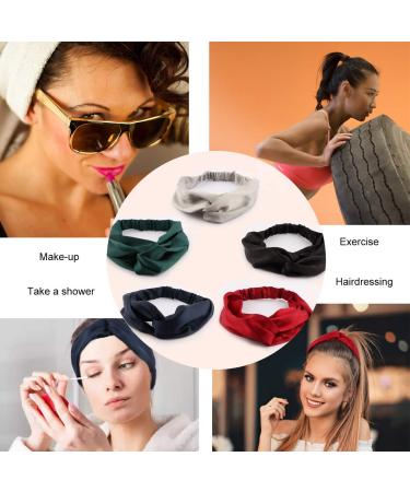 Driew Satin Headbands for Women - Pack of 5, 5 Colors - Buy Online on GoSupps.com