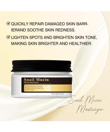 Korean Skincare Snail Cream - Hydrating Face Moisturiser for Women - Repair & Soothe Dry Skin with Snail Mucin Serum - Deep Moisture and Anti-Aging Effects - All in One Face Cream 3.53 oz/100g - Buy Online on GoSupps.com