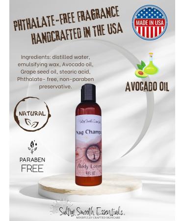 SultrySmooth Essentials Nag Champa Body Lotion - Handcrafted All natural Natural Vegan Ultra-Rich Avocado & Jojoba Oil Blend of Sandalwood and Champak (8 oz) - Buy Online on GoSupps.com