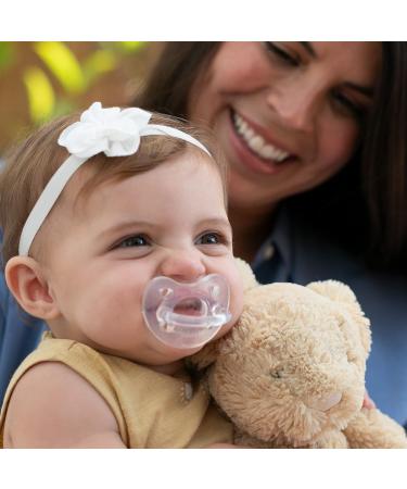 Chicco PhysioForma 100% Soft Silicone Pacifier 0-6m Clear Orthodontic Nipple BPA-Free 2-pack with Sterilizing Case - Buy Online on GoSupps.com