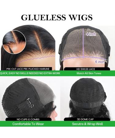 20 Inch HD Body Wave Lace Front Human Hair Wig for Black Women - Pre Plucked Glueless Frontal Wig - Buy Online on GoSupps.com
