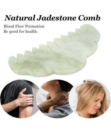 Ververt Touch Jadestone Head Therapy Massager - Scalp Massager for Bald Resistance Gua Sha Comb & Natural Skin Care Tool - Buy Online on GoSupps.com