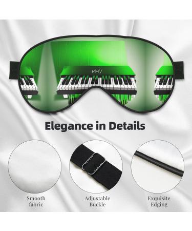 Buy Green & White Piano Keys Print Unisex Sleep Eye Mask - Soft Comfort Travel Shade for Yoga & Shift Work - Buy Online on GoSupps.com