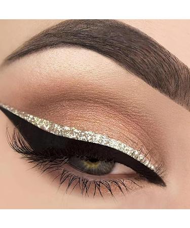 FOCALLURE Beam Eyeliner - Metallic Glitter Waterproof Liquid Eyeliner Pencil - Long Lasting Sparkling Makeup - 01 PLATINUM - Buy Online on GoSupps.com