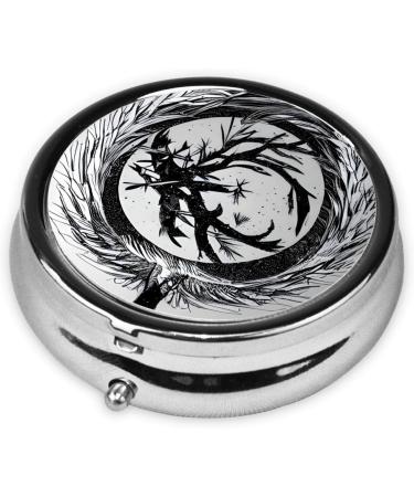 Abstractionist Treeround Pill Box - 3-Compartment Portable Organizer for Travel & Daily Use | Perfect for Purse & Pocket - Buy Online on GoSupps.com