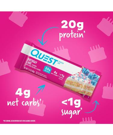 Quest Birthday Cake & Cookies & Cream Hero Protein Bars 12 Count Each - Buy Online on GoSupps.com
