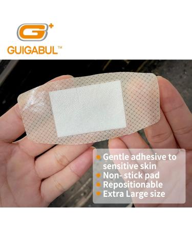 G+ GUIGABUL Silicone Adhesive Bandages 2''x4'' Extra Large 30 Counts - Gentle on Elderly Sensitive Skin - Painless Removal, Waterproof & Hypoallergenic - Buy Online on GoSupps.com