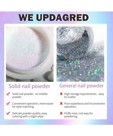 Magic Mermaid Chrome Nail Powder Set - Pearl Chrome Metallic Mirror Effect Pigment for Gel Polish Nail Art Decoration - Buy Online on GoSupps.com