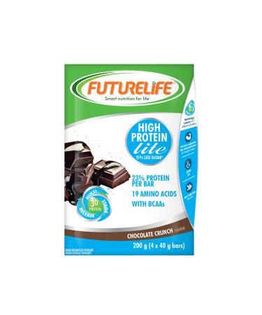 FUTURELIFE Smart Bars | High Protein & Lite Bar | 50g/1.76oz a Bar | 25% Protein Per Bar | 19 Amino Acids | Smart Release Of Protein | 12.5g Protein per a Bar | Low GI | (Lite - Chocolate 4) Lite - Chocolate 4