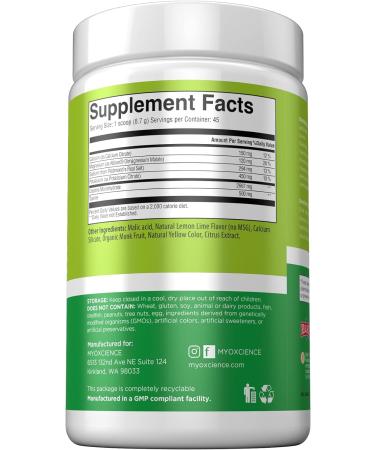 MYOXCIENCE Electrolyte Stix with Real Salt, Magnesium, Potassium, Taurine & Creatine - Lemon Lime Jar - Buy Online on GoSupps.com