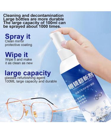 Glasses Cleaning Solution 100ml Sunglass Cleaner Anti Fog Spray for Glasses Quick Drying Sunglass Cleaner Lens Cleaner Spray Anti Fog Spray for Glasses Phone Mobile Phone Littryee - Buy Online on GoSupps.com