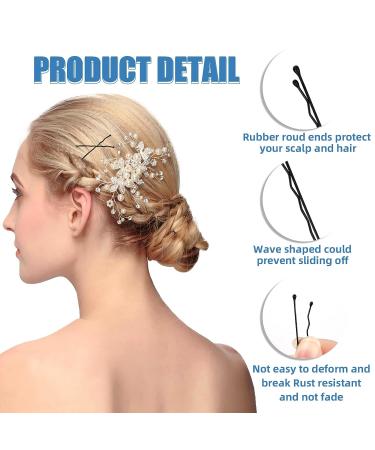 Vlasy 220 Count Black Wave Style Bobby Pins - Invisible Hair Clips Bulk for Women and Girls - Hair Grips for All Hair Types - Buy Online on GoSupps.com