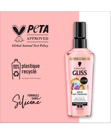 Schwarzkopf - GLISS - Anti-Split Ends Serum - Strengthens Hair Structure - Provides Resistance & Nutrition - Haptiq System - Lengths & Split Ends - 100% Stronger Hair - Normal Care - 75ml - Buy Online on GoSupps.com