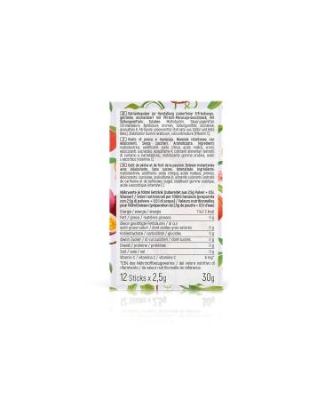 Intick Sugar-Free Instant Drink - Peach Maracuja | Vegan Low-Calorie Beverage Powder | 12 x 0.5-1L Packs | Rich in Vitamin C - Buy Online on GoSupps.com