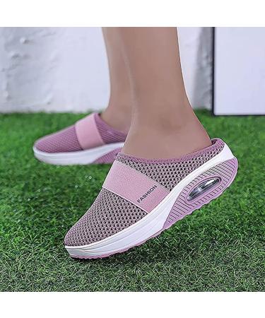 Hopomart Women's Air Cushion Slip-On Walking Shoes - Orthopedic Diabetic Shoes for Swollen Feet - Size 8.5 Black - Buy Online on GoSupps.com