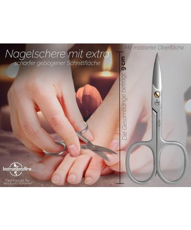 Professional Stainless Steel Nail Scissors - Curved 9cm for Precise Finger & Toenail Trimming - Ideal for International Shipping - Buy Online on GoSupps.com