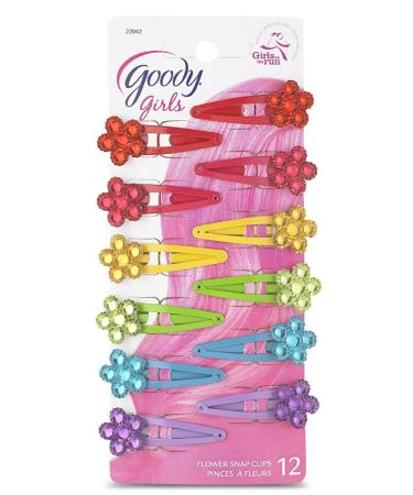 Goody Jeweled Flower Contour Clip 12 ct - Stylish Hair Accessory for Everyday Glam - Buy Online on GoSupps.com