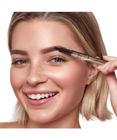 2-in-1 Magic 4-Tip Eyebrow Pencil | 2024 Microblading Eyebrow Pen - Long-Lasting Waterproof Natural Brows (Dark Brown - Buy Online on GoSupps.com