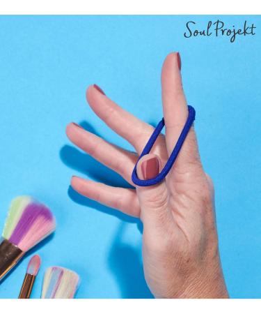 Soul Project Hair Ties - 100 Pack Blue Elastic No Metal 4mm Ideal for All Hair Types Perfect for Ponytails & Buns - Durable Hair Bands for Women & Girls - Buy Online on GoSupps.com