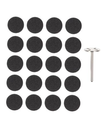 Housoutil 1 Set Nail Polishing Sheets Replaceable Sandpaper Discs Nail Art Accessories Sandpaper Metal Shaft Nail Accessories Electric Grinding Slices Pedicure Nail File Lava Stone