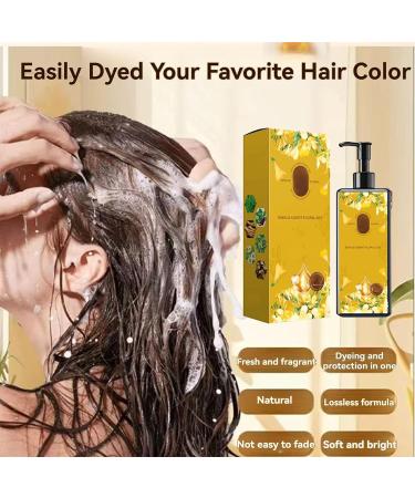 LiuQing Ltd Nourishing herbal hair color nourishing herbal hair dye single agent floral color longlasting and natural hair color shampoo for gray coverage for women and men dark brown - Buy Online on GoSupps.com
