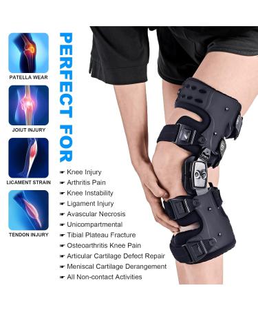 OA Unloader Knee Brace for Osteoarthritis & Arthritis Pain - Effective Support for Cartilage Repair & Bone on Bone Knee Joint Pain (Black Left - Buy Online on GoSupps.com