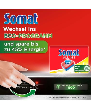 Somat All-in-1 Dishwasher Tabs (100 Tabs) - Ultimate Cleanliness & Power at Low Temperatures | International Shipping Available - Buy Online on GoSupps.com