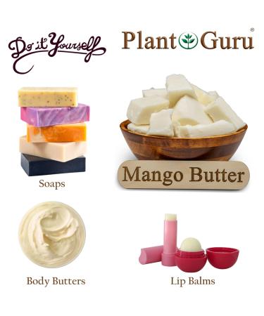 Mango Body Butter 8 oz - 100% Pure Raw Natural Cold Pressed for Skin & Hair Growth | DIY Creams Balms Lotions Soaps - International Shipping - Buy Online on GoSupps.com