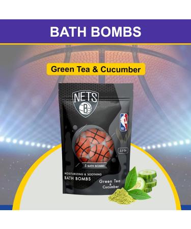 Bathletix NBA Brooklyn Nets Bath Bomb Gift Set - Organic Skin Care Spa Bath - 5 Count - Buy Online on GoSupps.com