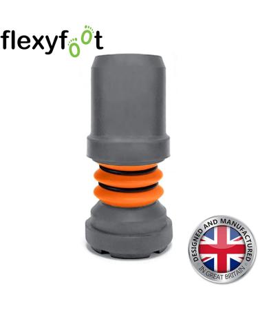 Flexyfoot Grey 25mm Shock Absorbing Crutch Ferrule - Improved Grip, Safety, and Comfort - Available in Various Sizes and Colours - Buy Online on GoSupps.com