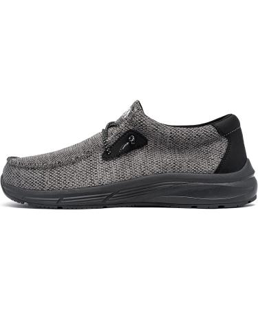 LARNMERN Slip Resistant Men's Loafers - Non Slip Work Shoes for Restaurant & Chef, Lightweight & Comfortable Slip-Ons - Size 13, Light Black - Buy Online on GoSupps.com
