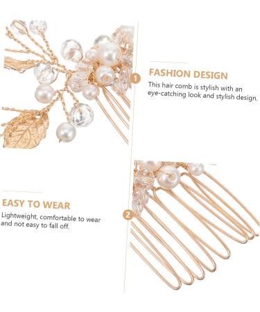 headgear hair accessories for women bridal pearl hair accessories decorative hair combs for women wedding pearl delicate wedding headpiece manual prom hair comb hair accessories - Buy Online on GoSupps.com