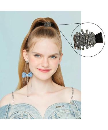6 Pcs Pearl Rhinestone Hair Claw Clips for High Ponytail | Non-slip High Ponytail Fixed Hair Clip for Thick Long Hair - Buy Online on GoSupps.com