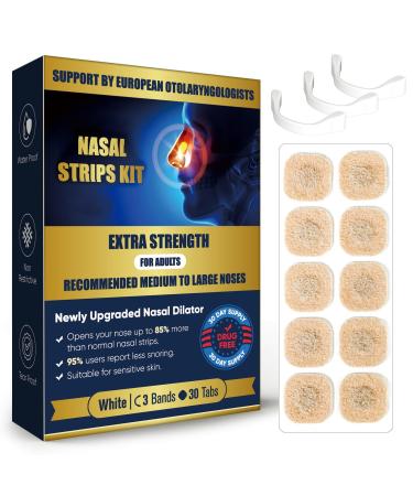 SKAYAH Magnetic Nose Strips for Breathing Skin Safe Anti Snoring Devices Nasal Strips for Snoring Nasal Dilators to Boost Oxygen Snoring Solution for Medium & Large Noses - v