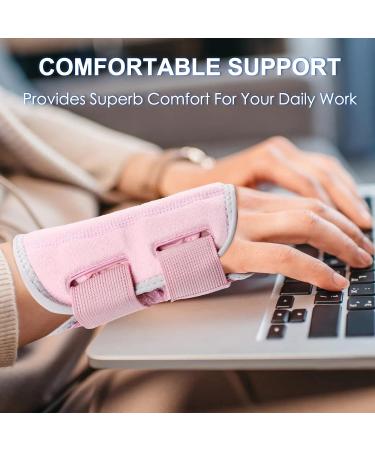 Night Wrist Sleep Support Splint for Carpal Tunnel Pain Relief - Pink S/M Right Hand - Buy Online on GoSupps.com