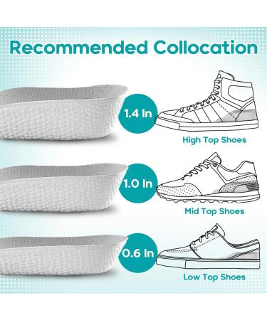 Buy Brandone Orthopedic Insoles - Height Increase & Arch Support for Foot Pain Relief (Gray 1.4 Inch) - Ideal for Plantar Fasciitis & Flat Feet - International Shipping Available - Buy Online on GoSupps.com