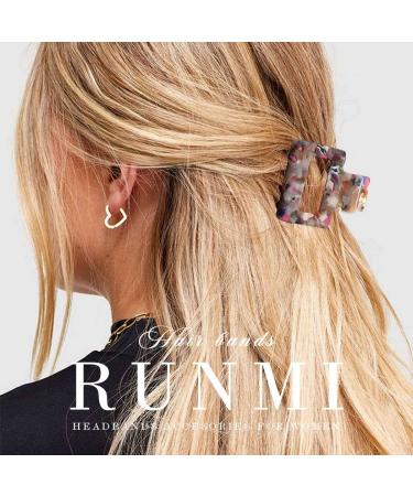 Runmi Hair Clips - French Design Acetic Acid Hair Accessories for Women & Girls | Strong Hold 2 Pack | International Shipping Available - Buy Online on GoSupps.com