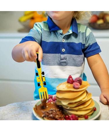 Buy Forhome Silicone Baby Cutlery Set - 3-Piece Construction Theme Fork & Spoon for Toddlers - Bulldozer Excavator & Shovel Designs - Perfect for Young Children - Buy Online on GoSupps.com