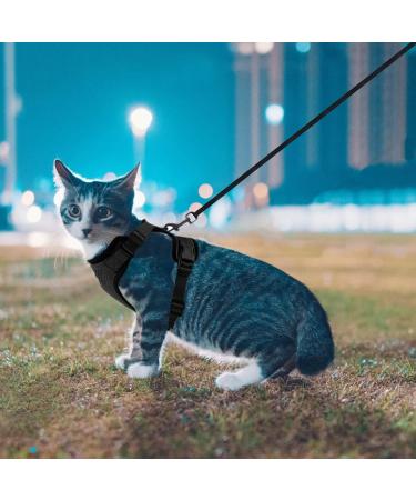 Doryum Cat Harness and Leash Set Adjustable Harness with Reflective Strips Escape Proof Soft Cat Vest and Lead for Small Dog Cat Pet Outdoor Training Walking Running (S) - Buy Online on GoSupps.com